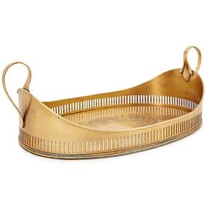 Plateaux de service décoratifs haut de gamme en laiton et aluminium faits à la main, finis pour l'hôtellerie et la décoration de la maison et de la table - Product Image 1