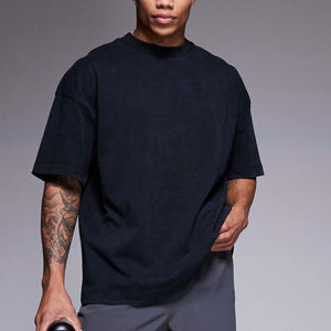 T-shirt pour homme 100% coton, logo personnalisé, design de qualité supérieure, col rond, surdimensionné, épaules tombantes, streetwear, t-shirts vierges pour hommes - Product Image 1