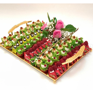 Plateau à chocolat décoratif standard plateau à chocolat en métal de meilleure qualité avec poignée plateau de service de bonbons pour anniversaire et événements - Product Image 1