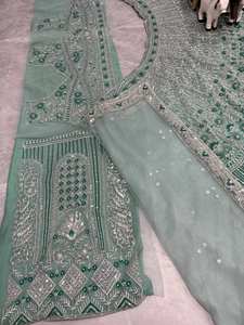 Lehenga Choli en Tissu Doux Gaufré de Qualité Supérieure, 4 Mètres, Coupe Évasée, Séchage Rapide, Style Moderne, Toutes Saisons, Coupe Classique, Idéal pour Fêtes et Mariages - Product Image 6