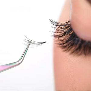 Pinces à épiler pour extensions de cils en acier inoxydable avec logo et design personnalisés, couleur titane, pinces à épiler pour extensions de volume - Product Image 4