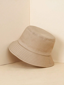 Wholesale Yellow Straw Hat Outdoor <b>Sunscreen</b> Beach Sun Hat Custom Bucket Hat Embroidery logo for Kids Adults And Women - Product Image 5