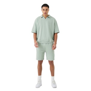 Polo Homme Grande Taille OEM, Modèle Été Formel à Épaules Tombantes, Tissu Éponge Léger 300 Grammes, Séchage Rapide, Vente Chaude - Product Image 1