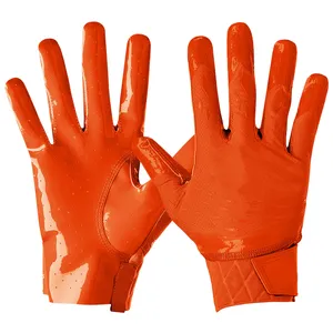 专业定制新品到货定制设计握把足球接收器手套成人儿童户外美式足球手套供应商