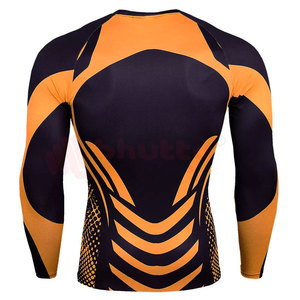 Latest <b>Design</b> Men <b>Compression</b> T-<b>Shirt</b> Fully <b>Customized</b> Light Weight Anti Wrinkle Breathable Spandex/Nylon Anti-UV Quick Dry - Product Image 6