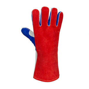 Gants de soudage de sécurité industrielle robustes en cuir de vachette renforcé Gants de barbecue résistants à l'abrasion en cuir fendu Protection des mains - Product Image 3