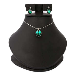 Women's Fancy <b>Locket</b> Set - Green - Product Image 1