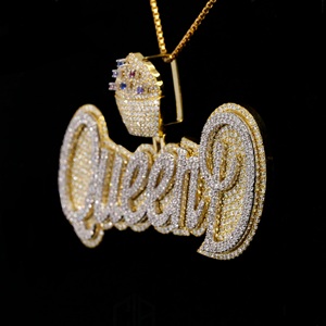 Collar clásico con colgante de diamante Moissanite para novias Colecciones de joyas de boda a precios mayoristas - Product Image 2