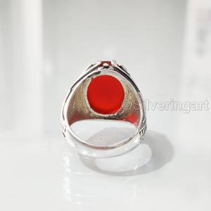 Nouvelle bague pour hommes exclusive pierre précieuse cornaline naturelle bague de naissance toutes les tailles bijoux de noël ottoman bague en argent Sterling 925 - Product Image 6