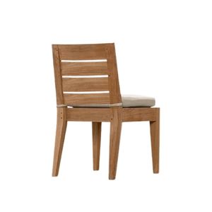 Kingsley The Langham Luxury Outdoor Teak <b>Dining</b> Arm <b>Chair</b> Modern Slatted Solid Wood <b>Garden</b> Hotel Resort Furniture collection - Product Image 2
