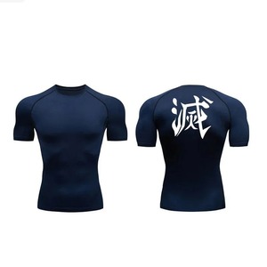 Camisetas Deportivas de Compresión de Secado Rápido con Estampado de Demon Slayer para Hombre, Camisetas de Manga Corta 100% Algodón Tejido - Product Image 3