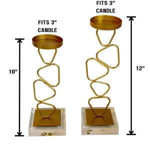 EW-portavelas de metal dorado con diseño único para decoración del hogar, portavelas de buena calidad para Decoración de mesa de boda, hotel y restaurante, 2023 - Product Image 4