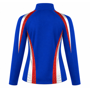 Custom Rhinestone Cheer Team Training Warm-Up Set Bling <b>Glitter</b> PU Sports Apparel Personalized Tracksuit For Cheerleader - Product Image 2