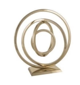 Sculpture décorative moderne en aluminium et métal doré pour la maison, la chambre à coucher, la salle à manger et le bureau décoratifs d'Inde - Product Image 2