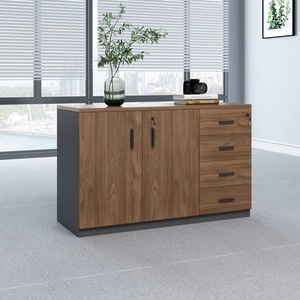 Modern Wood <b>Office</b> Storage Cabinet with Doors and <b>Drawers</b> Contemporary Design for Commercial Use - Product Image 1