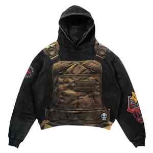 Sweat à capuche personnalisé dtg dtf imprimé tissu en coton doux durable et chaud idéal pour la promotion de la marque ou la mode streetwear - Product Image 4