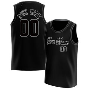 Débardeurs de basket-ball noirs tendance, tendance estivale, nom personnalisé, nom de l'équipe, hommes, femmes, veste de sport, décontracté, surdimensionné, uniformes d'équipe, hauts - Product Image 4
