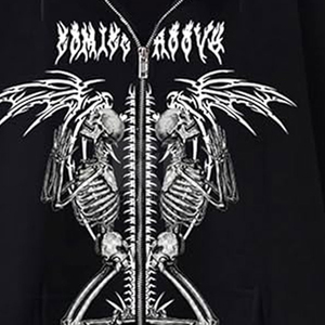 Sudadera Corta Personalizada con Logotipo OEM, Estampado Completo, Pedrería, Tejido Grueso de 500 GSM - Product Image 4