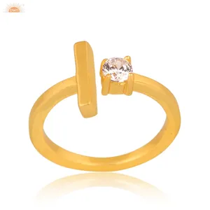 Designer Moissanite Gemstone Prong Set Unique 14k Solid Gold For Women Handmade Custom Jewellery Manufracturer