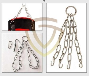 Saco de boxeo de cuero de cadena de alta calidad para entrenar Kickboxing y perforar lleno de Arenas - Product Image 6