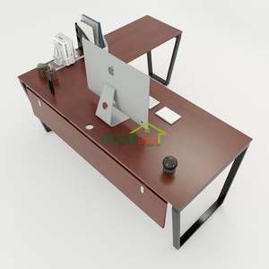 HBTC020 โต๊ะทำงานแบบ Trapeze Concept รูปตัว L ขนาด 180x160 มม. แบบยืน-นั่ง ต้องประกอบเอง ดีไซน์ทันสมัยสำหรับสำนักงาน/ห้องนอน/ห้องออกกำลังกาย - Product Image 1