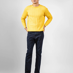 Nouveau 100% laine respirant hommes chandails hiver pull ample couleur unie O cou à manches longues chandails tricotés personnalisés pour Men2026 - Product Image 6