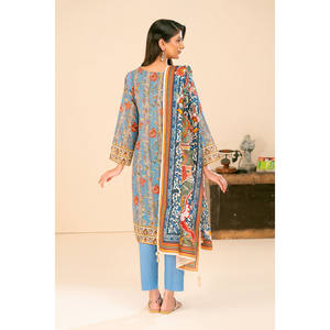 Traje Salwar Kameez de 3 Piezas en Algodón Khaddar Estampado con Dupatta para Festivales, Ropa Étnica, Estilo Pakistaní, Vestido Indio SD-52260 - Product Image 5