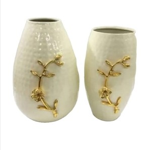 Vase plaqué métal poli brillant de dernière conception pour le salon et la décoration intérieure Vases de décoration de table - Product Image 1