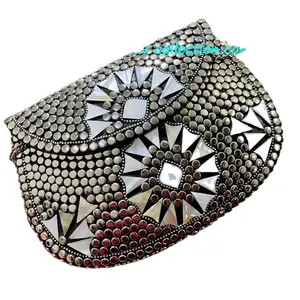 Hot Metal Purses for Women Brass and Shell Beads Work Party wear Use GC-BG-299 Available at Best Price from Indian Exporter