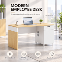 Bureau d'ordinateur compact ergonomique avec bordure de couleur unie de 2,0 mm pour petit bureau d'angle