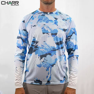 Chemise de pêche à manches longues pour hommes, vêtements de sport unisexe 100% coton Polyester Gym Fitness chemises de pêche décontractées d'été - Product Image 4