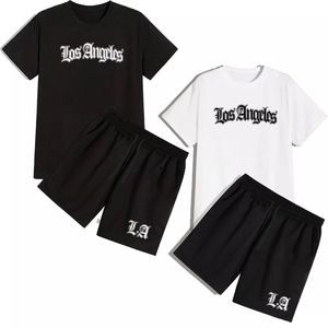 OSTROWEARS ENTERPRISES Conjunto de prendas de vestir exteriores de verano para hombre Ropa de playa de vacaciones Camiseta Polo de 2 piezas Traje corto de moda - Product Image 6