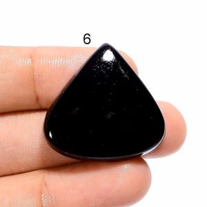 Calidad Premium 100% ónix negro Natural corte suelto piedra preciosa PIEDRA DE ónix negro regalo para ella negro ónix cristal piedra preciosa cabina a granel - Product Image 1