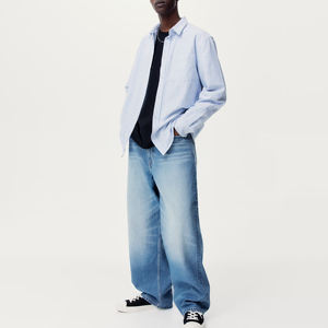 Vente à chaud de pantalons en denim décontractés de haute qualité personnalisés pour hommes avec modèle droit taille moyenne jeans OEM ODM - Product Image 5