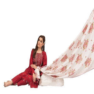 Viscosa bordada paquistaní de marca original de 3 piezas Salwar Kameez Tawakkal Impresión digital GLORIOUS ENCHANTER Volumen - Product Image 1