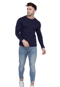 Camisetas formales e informales de algodón para hombre de calidad superior con logotipo personalizado con características de secado rápido y transpirables para la temporada de otoño - Product Image 4