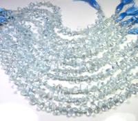 Perles de Beryl Aquamarine Bleue 100% Naturelles de Haute Qualité, Forme Poire Facettée, Fil de 9 pouces, Pierres Précieuses en Vrac 6-9mm pour la Fabrication de Bijoux