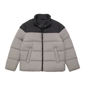 Custom High Quality Winter Fashion Bubble Shiny Down Jackets For Men <b>Padded</b> Quilted Stand Collar Zipper Puffer Men's Jackets - Product Image 4