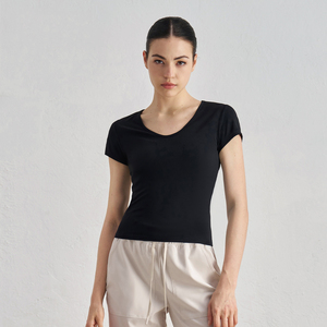 เสื้อยืดสตรีคอวีระบายอากาศได้ดีเสื้อเชิ๊ตสตรีคอวี - Product Image 2