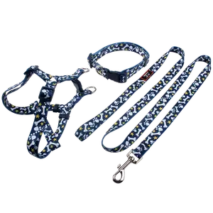 Collar de perro de lujo de la mejor calidad Estilo separable con patrón impreso Material de nailon y poliéster decorado con plumas - Product Image 5