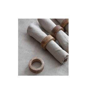 Rond de serviette en bois de style ferme rustique élégant pour accessoires de décoration de fête de mariage de table à manger à la maison - Product Image 4