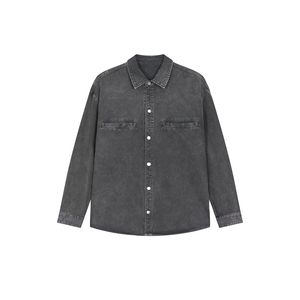 Chaqueta de Mezclilla Vintage para Hombre, Lavada y de Gran Gramaje - Product Image 1