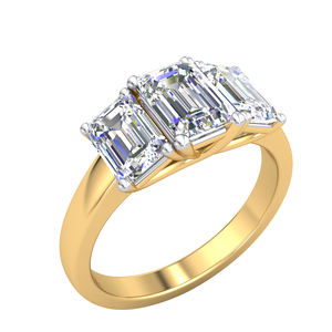 Anillo de diseño clásico de oro de 18 quilates para mujer con 2.32Cts VS Clarity Lab Grown Diamond EF Color Jewelry - Product Image 1