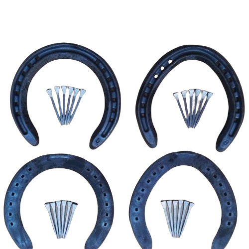 Latest Design Horse Racing Speed Training Equipment Equestrian 4pcs/set Durable Stainless Steel Customizable Horse Shoes Nails