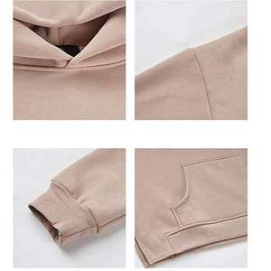 Sweat à capuche surdimensionné en molleton épais de coton premium, brodé sur mesure, pour l'hiver, vente en gros, streetwear - Product Image 6