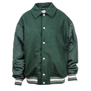 2025 superbe manches en cuir blanc véritable Letterman nouveau hommes Pro Baseball Varsity veste gris et blanc col toutes les tailles - Product Image 1