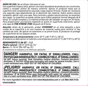Soluciones para el Cuidado de Superficies FILA HYDROREP Sellador Repelente al Agua para Exteriores para Mármol, Granito, Piedra, Hormigón, Anti-Moho y Anti-Efloración - Product Image 3