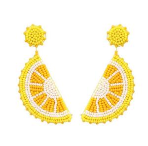 Pendientes de Cuentas de Limón Brookhaven Baubles - Joyería de Estilo Sur - Pendientes Hechos a Mano con Cuentas de la India para Mujeres y Niñas - Product Image 2