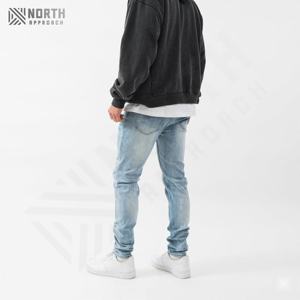 Novedades 2025, Jeans Rectos Elásticos para Hombre, Pantalones Vaqueros Casuales de Moda, Algodón Ligero para Primavera - Product Image 5