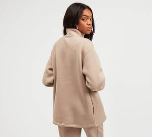 Ensemble de survêtement pour femme en molleton personnalisé, uni, brodé, court, 2 pièces, pour l'hiver et l'automne - Product Image 6